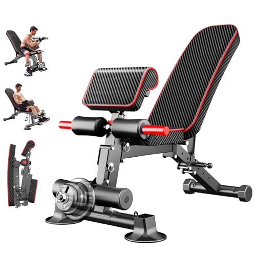Z ZHICHI Adjustable Weight Bench multi-function Workout Bench for Home Gym,Foldable Incline Decline Benches for Full Body Workout 660LBS - color: standard