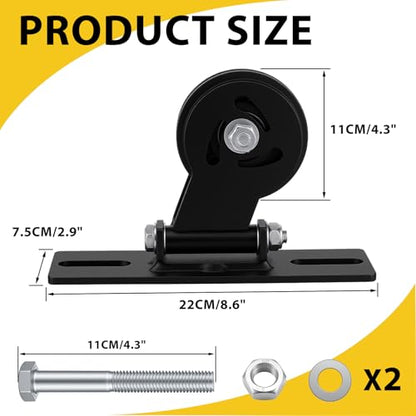 Soulchen Cable Pulley System for Squat Racks Power Rack Pulley Attachment Fits 1" or 5/8" with Extended Slot Design Heavy-Duty 180° Swivel Polea for Home Gym Workout Strength Training Fitness