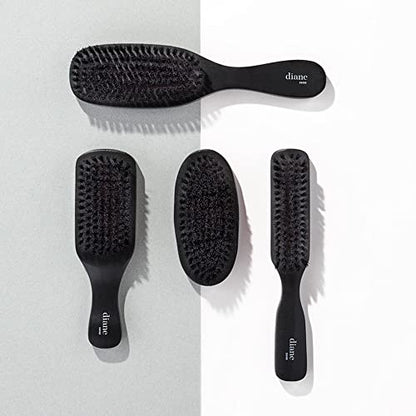 Diane 7-Row Boar Bristle Wave Brush – Soft 100% Boar Bristles for Fine to Medium Hair, 360 Waves, Smoothing & Polishing, Gentle on Scalp, Real Wood Handle, Beard & Mustache Styling - color: Wave Brush, size: 1 Count (Pack of 1)