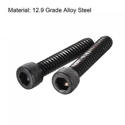 uxcell #10-24x1" Hex Socket Head Cap Screw Bolts 12.9 Grade Alloy Steel 25pcs - size: #10-24x1"