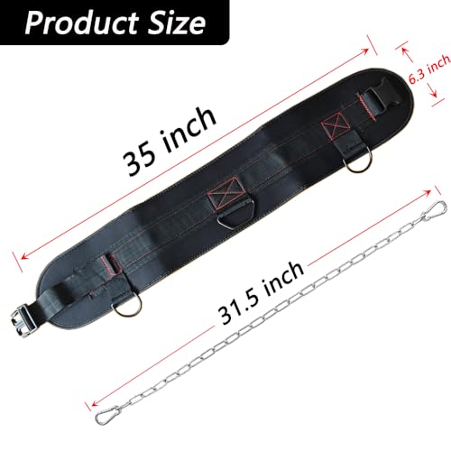 LOOEEL Weightlifting Belt,Adjustable Waist Dip Belt with Chain Strap,Pull Up.Deep Squat Weight-Bearing Straps are Used to Enhance Strength Training and are Suitable for Home and Gym Training.