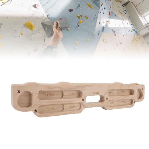 KIMISS Wooden Rock Climbing Hangboard Training Climbing Fingerboard with Mounting Kit for Bouldering Finger Strength Pull Up FingerboardRo Block Ordinary It's Not Glued or