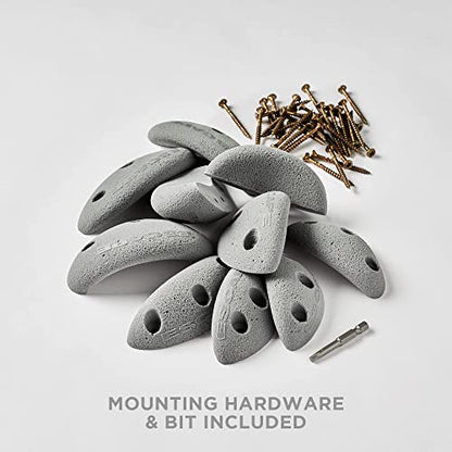 Escape Climbing 10 Screw-On Jugs | Premium Plastic Rock Climbing Holds Designed for Beginners | Ideal Holds for Kids Climbing Wall | Easy To Install | Installation Hardware Included