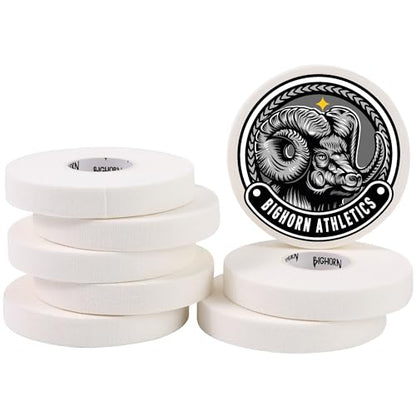Bighorn Athletics Climbing Finger Tape with Retro Design Female Climber Tin Canister, 0.5-Inch x 45-feet, 8-Rolls, White - color: White
