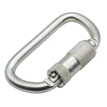 Heavy Duty Carabiner 30KN(6500LBS) Auto Locking Climbing Carabiners Clips for Rock Climbing,Rappelling,Hunting, Rescue Equipment(CE Rated,D Shape) - color: Black(2Pack)