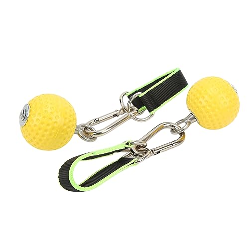 Climbing Pull Up Hand Grips Ball Set, Wireless Arm Strength Training Equipment, Non Slip PU Grip Balls with Webbing Buckle for Rock Climbing Gymnastics Parkour Fitness - size: 72mm model