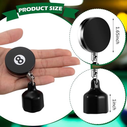 Lewtemi 2 Pcs Pool Chalk Holder Retractable Cue Chalk Holder Billiards Snooker Accessories Practical Tool with Belt Clip for Billiard Lovers - style: Octagonal