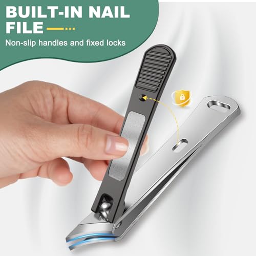 Ingrown Nail Clippers, CLPPNA Slanted Curved Blade Toe Nail Clippers for Ingrown Toenails & Fingernail, Stainless Steel Toenail Clippers Cutter, Angled Nail Clippers for Seniors, Men, Women - style: 1PCS（45°Ingrown）