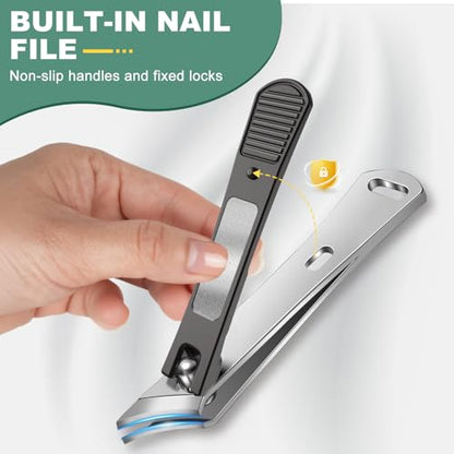 Ingrown Nail Clippers, CLPPNA Slanted Curved Blade Toe Nail Clippers for Ingrown Toenails & Fingernail, Stainless Steel Toenail Clippers Cutter, Angled Nail Clippers for Seniors, Men, Women - style: 1PCS（45°Ingrown）
