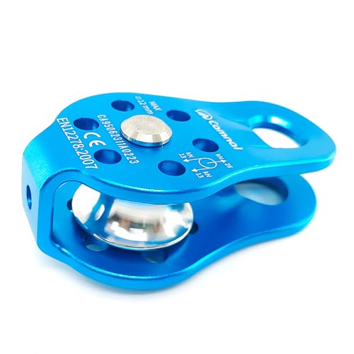 2pcs Fixed Plate 26KN Micro Climbing Pulley, Hitch Pulley Climbing Bearing Pulley, Traction Pulley, Hauling Pulley for Rock Climbing, Zipline Sports, Transport Etc.(Blue, Pack of 2) - color: Blue(Pack of 2)