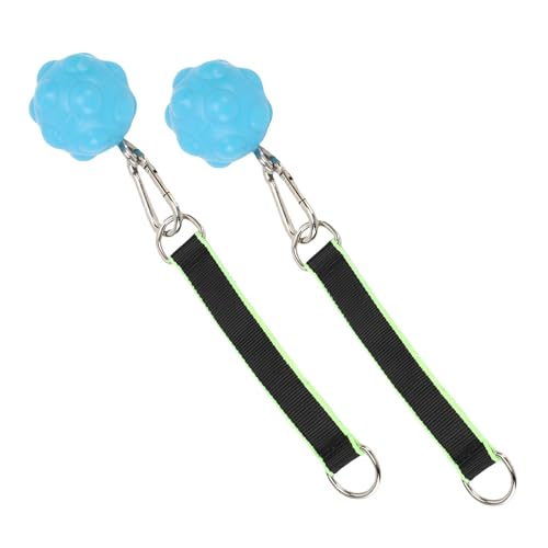 Pull Up Ball Grips, TPE Climbing Training Ball with Stainless Steel, Ideal for Strength Workout, Gym Home Exercise - color: Blue