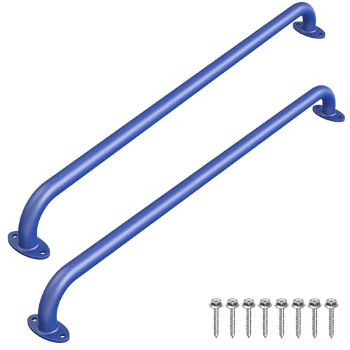 Dolibest 42 Inch Metal Safety Handle, Playground Ladder Handle & Wider Base, Playset Handles for Kids Playhouse, Treehouse, Rock Climbing Wall, Swing Set Accessories, Indoor & Outdoor Use (2PCS)-Blue - color: ‎blue 2- 42 Inch-2pcs