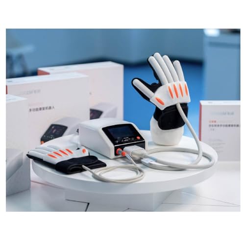 Rehab Robotic Gloves for Hand Training Post Stroke (Left/M) | Multi-modal stimulation Rehabilitation Physiotherapy Device Finger Function Rehab Recovery Equipment - size: M