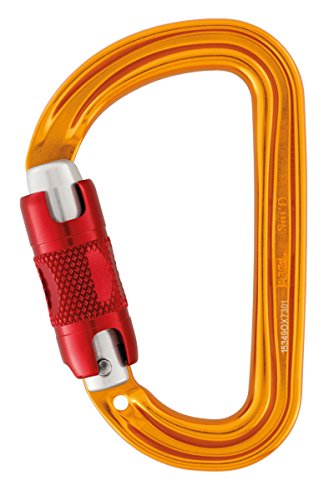 PETZL NEOX Rock Climbing Belay Device | With Cam-Assisted Blocking - color: Black + Sm'D TWIST-LOCK