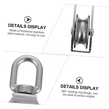 Single Pulley Practical Bearing Steel Lift Wheel Stainless Steel Fitness Accessory Vibration Reduction