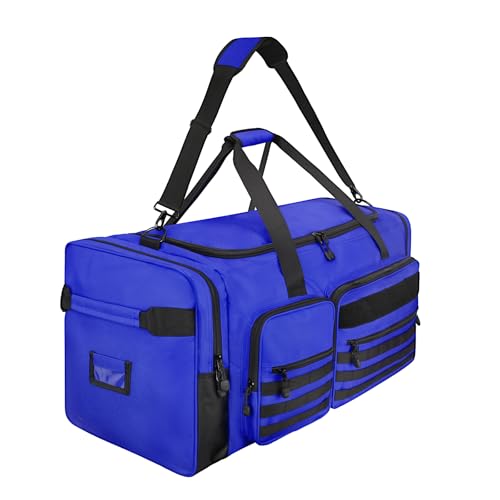 Goloni 130L Heavy Duty Large Duffle Equipment Bag,Catchers Gear Bag with Shoe Compartment,Baseball Duffle Bag - color: Blue