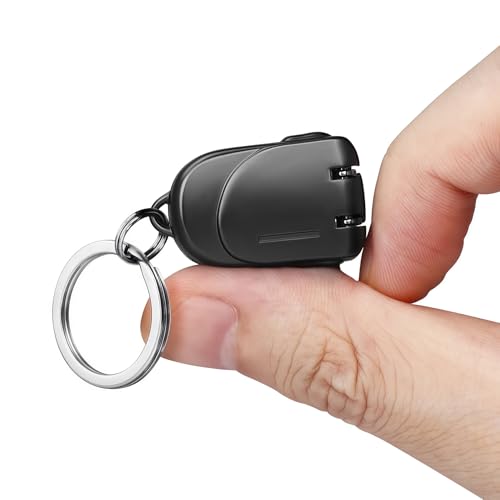 All Metal Foldable Nail Clippers, Stainless Steel Pocket Keychain Fingernail Clipper with Earpick & Keyrings, Poretable Compact Travel Nail Trimmer Cutter for Men Women Adults, Black - color: Black