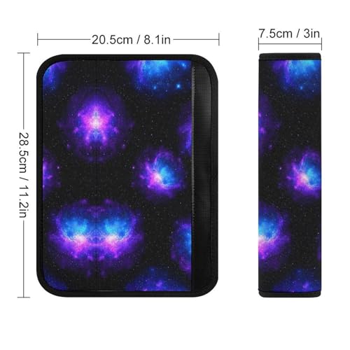 Universal Soft and Comfortable Seat Belt Cover for Adults and Children, Most Cars, 2 Pack Purple Galaxy Starry Sky Constellation Seat Belt Covers Cushion Neck and Shoulder Support - color: Pattern 856