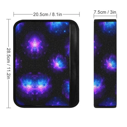 Universal Soft and Comfortable Seat Belt Cover for Adults and Children, Most Cars, 2 Pack Purple Galaxy Starry Sky Constellation Seat Belt Covers Cushion Neck and Shoulder Support - color: Pattern 856
