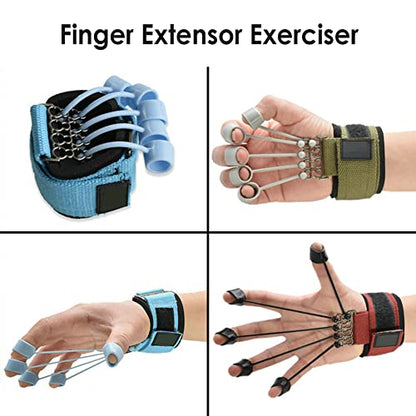 1Pcs Hand Gripper Finger Expander Finger Trainer Finger Exerciser Resistance Bands Fitness Finger Force Grip Device Hand Training - color: green