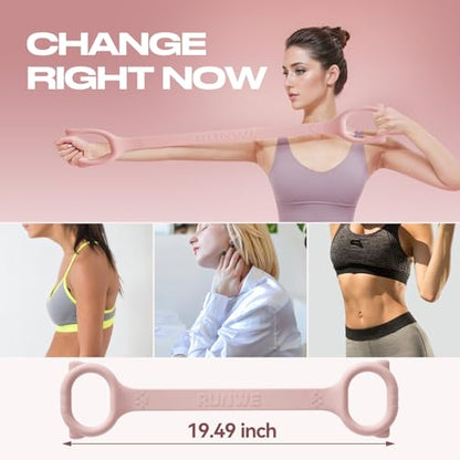 Figure 8 Workout Resistance Band - 3 Elasticities Optional 20 30 40lb, Thicker Durable Arm Back Shoulder Exercise Elastic Rope Yoga Straps Pilates Flexbands, Physical Therapy Stretch Bands - color: 20LB Green