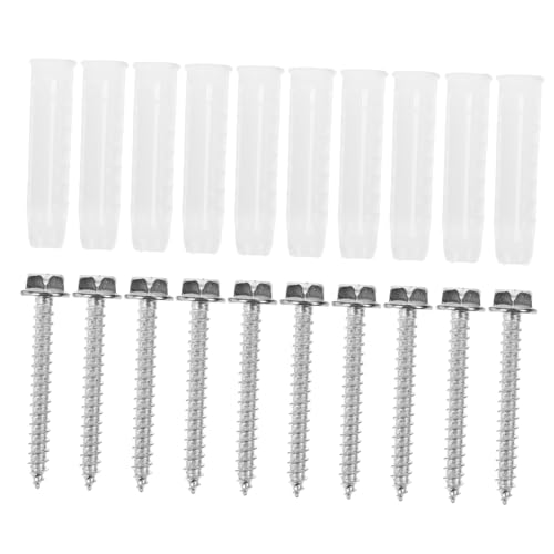 Zerodeko 10Sets Tv Mounting Hardware Kit Reliable Screw Anchors for Easy Installation Concrete Drywall Compatible with Various Tv Wall Mounts Sleek Design Enhances Appearance