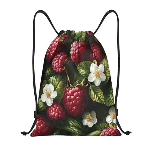 Drawstring Sports Backpacks - Lightweight Swim Gym Bags for Women Men String Sackpack for Beach Travel Yoga(Medium, Raspberries) - color: Raspberries, size: Medium