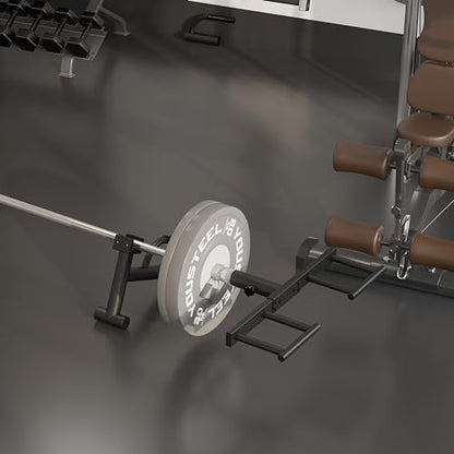 Tamisom Heavy Duty Landmine Handle Attachment Set T Bar Row Viking Press Attachment for Barbell Workouts Weightlifting Landmine Handle Fits 2-Inch Olympic Barbell Strengthen Back and Core Muscles