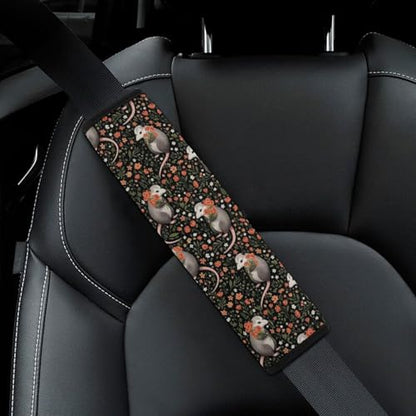 Soft Padded Car Seat Belt Pad for Child, Most Cars, 2 Piece Opossum Possums Possum Gifts Black Seat Belt Cushion Comfortable Driving - color: Pattern 129