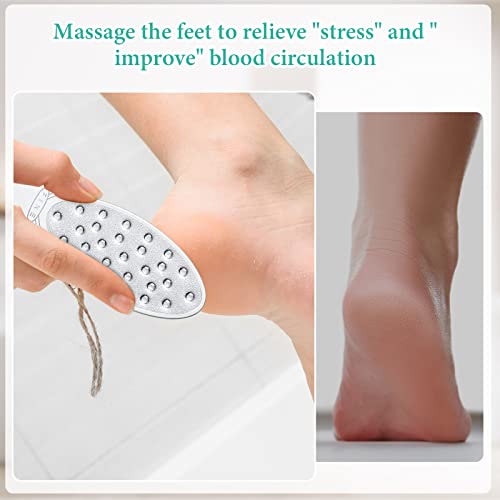 2 Pcs Stainless Steel Foot File Callus Remover Double Sided Metal Foot Scraper Rasp Scrubber for Wet or Dry Skin Professional Pedicure Tool for Hard Skin Cracked Heels Feet (Classic Style) - size: 1 Count (Pack of 2)