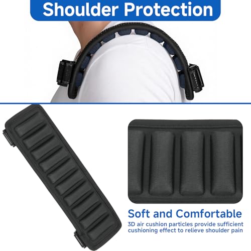 Homakover Universal Shoulder Strap Pad with Extra Thick Air Cushion, Breathable Backpack Pad, Anti-Slip Car Seatbelt Shoulder Pad, Suitable for Computer Bag,Camera,Duffel, Guitar, Backpacks (Small) - size: Small
