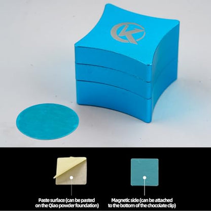 KONLLEN Magnetic Pool Chalk Holder Aluminum Alloy Belt Clip | Portable design, durable metal construction, quick access,metal cue chalk case for pool, snooker and carom - color: Blue-2