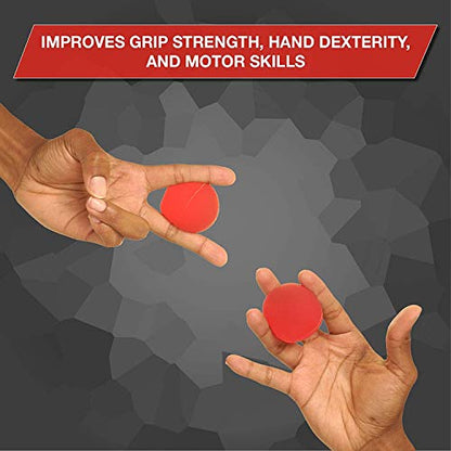 THERABAND Hand Exerciser, Ball For Hand, Wrist, Finger, Forearm, Grip Strengthening & Therapy, Squeeze Ball to Increase Hand Flexibility & Relieve Joint Pain, Red, Soft, Beginner - size: New Version, style: Red - Soft