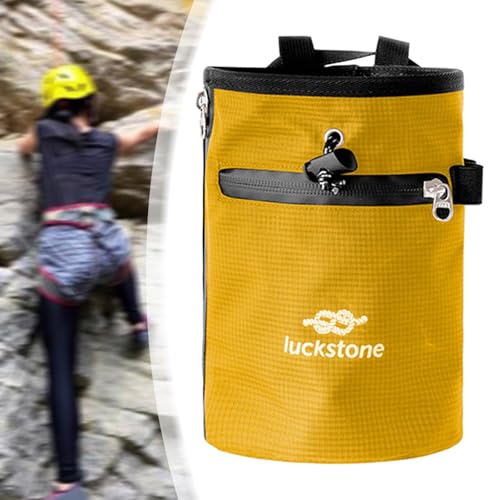 Lightweight Chalk Bag for Gym Use with Adjustable Waist Strap and Drawstring Top
