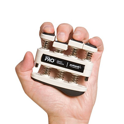 Prohands PRO Hand Exerciser, Finger Exerciser (Hand Grip Strengthener), Spring-Loaded, Finger-Piston System, Isolate and Exercise Each Finger - color: Black - Pro, size: 9 lb (Heavy Tension)