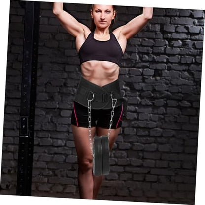 Weighted Pull-up Belt with Chain for Weight Lifting Thickened Steel Dipping Belt for Back Muscle Strength Training for Pull-up and Dip Exercises