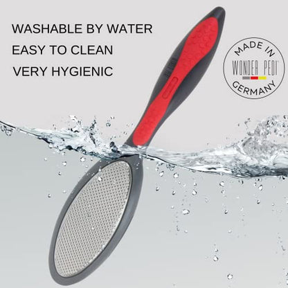 Made in Germany Double Sided Metal Foot File - Stainless Steel Feet Callus Remover - Feet Scrubber Dead Skin - Heel Scraper Cracked Heels Repair Professional Foot Rasp. - style: Stainless Steel