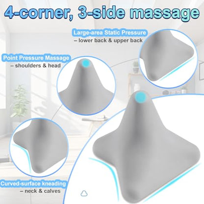 Fascia Release Tools Deep Tissue Massage Ball for Exercise & Recovery Targets Back, Shoulder, Legs&Feet - Relieves Muscle Knots, Trigger Point Massage, Pressure Point Therapy- Myofascial Release Ball - color: Blue&gray, size: 2-Pack | 2.8-inch