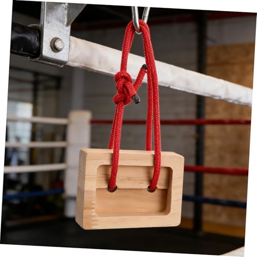 PRETYZOOM 2pcs Portable Wooden Hangboard for Climbing Training, Lightweight Rock Climbing Fingerboard with Khaki Finish, Sturdy Wood Material for Outdoor Fitness Routines and Grip