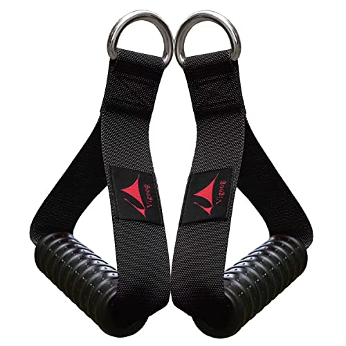 Heavy Duty Gym Workout Handles Attachment for Cable Machine,Resistance Band,Pulley System Home Exercise Equipment, Comfortable and Stronger Grip - color: Space Black