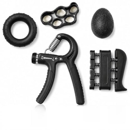 Hand Grip Strengthener Kit – Adjustable Grip Trainer with Finger Stretcher, Exercise Ring & Massage Ball for Forearm, Wrist & Hand Strength
