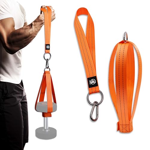 J Bryant Fitness Dumbbell Loading Strap for Dip Belt Weight Plate Loading Strap Heavy Duty Weight Belt Accessories - color: Orange Set