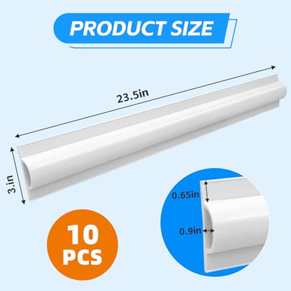 10 Pack Dock Edging Side Gard, 20 Feet Dock Guard with Heavy Wall Sections for Greater Protection – Commercial Grade Double Molded Material (White) - color: 20 Feet White, style: Straight angle 10pack