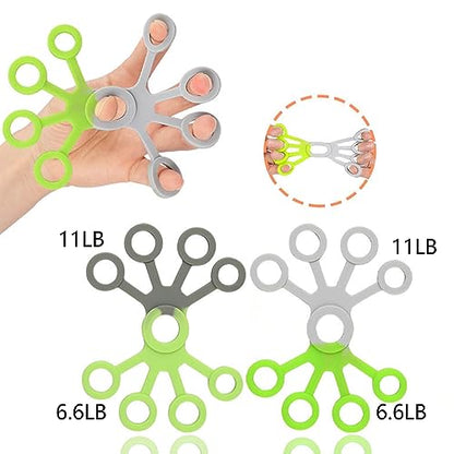 Finger Training Silicone Hand Expander Finger Hand Grip Finger Stretcher Trainer Strength Resistance-band Wrist Exercise Hand Expander Tool Forearm Rings Hand Exerciser Silicone Finger Stretcher Hand