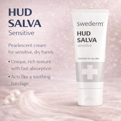 swederm Hudsalva Sensitive Hand Cream 1.69 Oz - Soothing and Moisturizing Hands and Foot Cream - Healing Ointment with Glycerine - Nourishes & Repair Dry Skin and Callus - Fast Absorbing - size: 1.69 Fl Oz (Pack of 1)