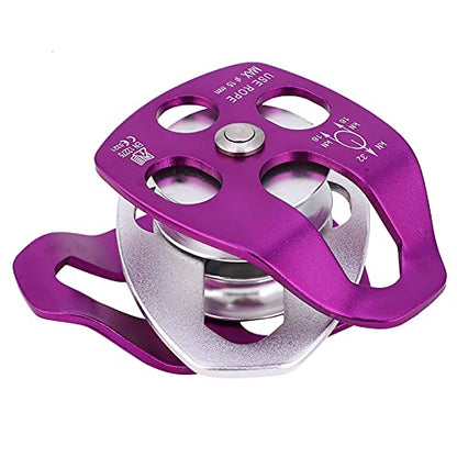 RiToEasysports Climbing with a Double Disc Open and Tight Design, 32kn Load, 7075 Aviation Aluminum Material, Suitable for Air Work (Purple)