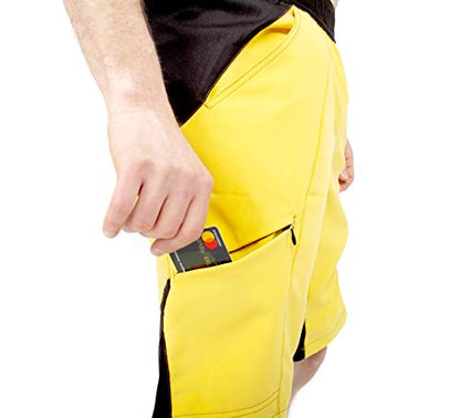 Ucraft "Xlite Rock Climbing Bouldering and Yoga Knickers ¾ Men's and Women's Capri Pants. Lightweight, Stretchy, Breathable - color: Yellow+, size: Large