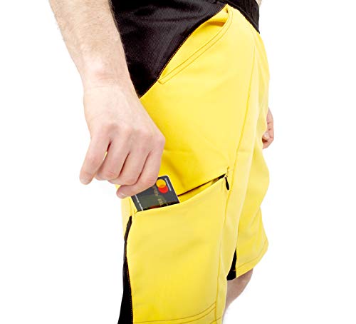 Ucraft "Xlite Rock Climbing Bouldering and Yoga Knickers ¾ Men's and Women's Capri Pants. Lightweight, Stretchy, Breathable - color: Yellow+, size: Large