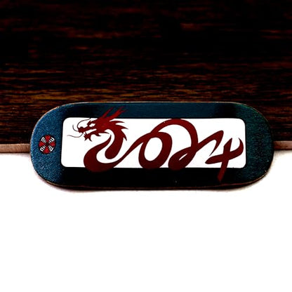Noahwood PRO Fingerboard Complete (6-Layer Colour Maple Wooden Deep Concave 35.5 x 97mm Handmade Deck + 34.5mm ARK 1G Truck + Gray Wheels ii) (Limited Collection 2024 Loong)