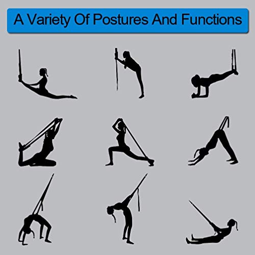 Yoga Fitness Stretching Strap, Adjustable Leg Stretcher Back Bend Assist Trainer, Improve Leg Waist Back Flexibility Home Gym Equipment for Rehab Pilates Ballet Cheerleading Splits Gymnastics - color: black